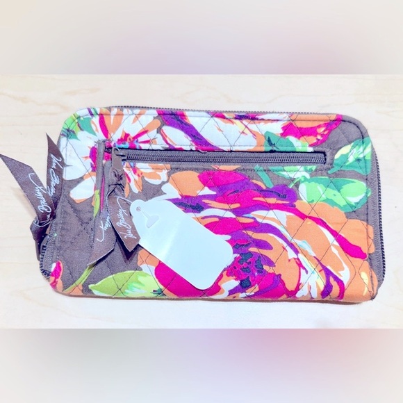 Vera Bradley Floral Wallet - Pink, Orange, Green - Picture 1 of 2